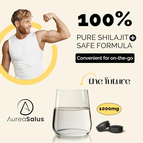 AureaSalus Shilajit Tablets 30,000mg, 60 Counts Himalayan Shilajit Tablets (1000mg Per Serving), Rich in 85+ Minerals & Fulvic Acid, More Convenient Than Shilajit Resin (60 Tablets) AureaSalus Shilajit Tablets 30,000mg, 60 Counts Himalayan Shilajit Tablets (1000mg Per Serving), Rich in 85+ Minerals & Fulvic Acid, More Convenient Than Shilajit Resin (60 Tablets)