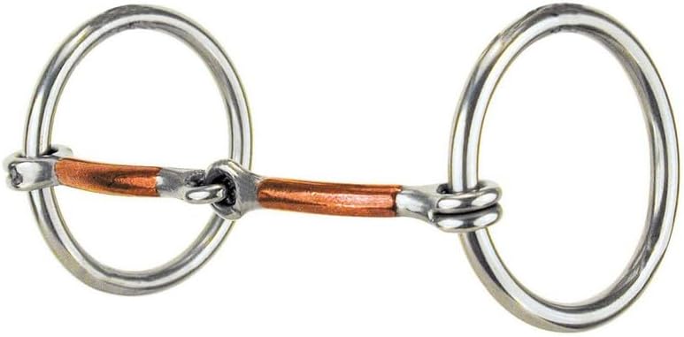 Reinsman 123 Traditional Loose Ring Snaffle Bit | Stage A Direct Reining Western Horse Bit with 3" Stainless Steel Loose Rings & Solid Copper Mouthpiece