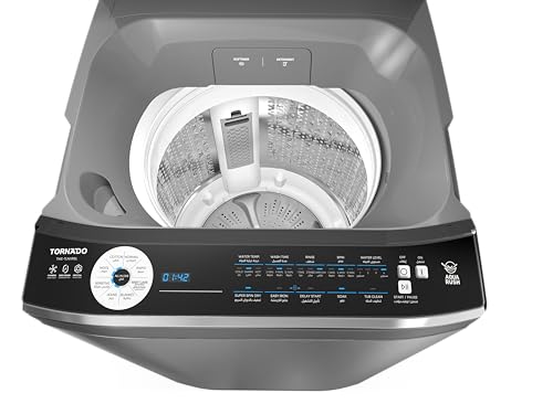 غسالة ملابس فوق اوتوماتيك بتحميل علوي سعة 11 كجم مع مضخة تصريف من تورنيدو، لون فضي، موديل TWE-TLN11RSL، 11.0 كيلوجرام
