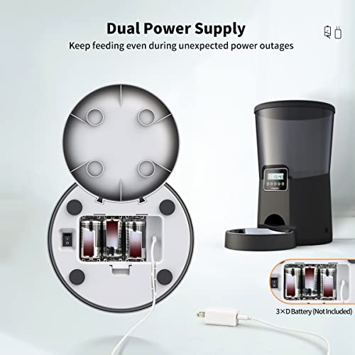 WOPET Automatic Cat Feeder,7L/8L Dog Feeder Pet Food Dispenser with Programmable Timer,Portion Control 1-4 Meals Per Day… - Image 7