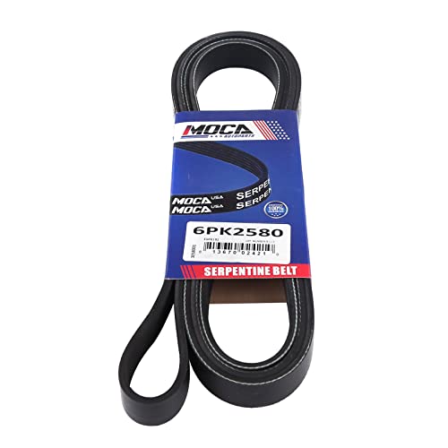 MAXWIN 6PK2580 Serpentine Belt fit 2009-2018 for Dodge Journey, 2007-2017 for Jeep Patriot, 1998-2002 for GMC Savana 2500, 1994-2002 for Mercedes-Benz SL600, 2011-2014 for Chrysler 200