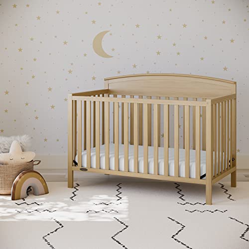 Image of Graco Benton 5-in-1 Convertible Crib, Driftwood | GREENGUARD Gold Certified, Converts from Baby Crib to Toddler Bed, Daybed and Full-Size Bed, Fits Standard Baby Crib Mattress