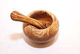 Exclusiva maseung GIOLEA Mortero de Madera de Olivo (& # x2205; Aprox. 12 – 13 cm)