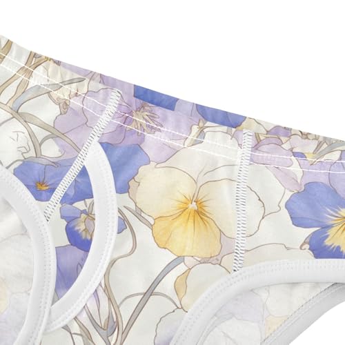 KLL The Garden Tricolor Pansy Flower Little Boys Soft Training Underwear Cute Undies4