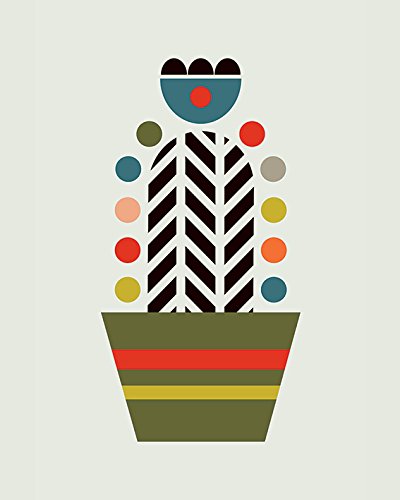 Toile imprimée Herringbone Cactus 40x50 cm pour un salon moderne