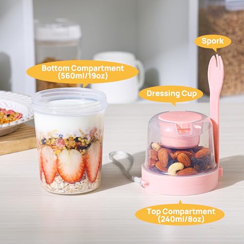 Save 29% on Vtopmart 4-Pack Yogurt Parfait Cups with Lids & Spoons - Image 3