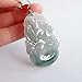 Handmade jade zodiac pendant, natural grade A light green exquisite jade zodiac necklace. (Horse)
