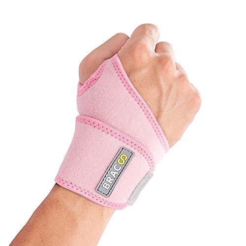 Bracoo Wrist Wrap, Reversible Compression Support for Sprains, Carpal Tunnel Syndrome, Wrist Tendonitis