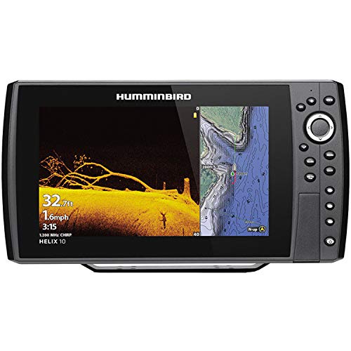 Humminbird Helix 10 Chirp MEGA DI+ GPS G3N CHO Fishfinder with Bluetooth & Ethernet, Black HUM-410880-1CHO