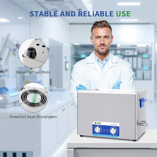 Image of DK SONIC Ultrasonic Cleaner,37L 720W Sonic Cleaner with Heater&Mechanical Timer,Ultrasonic Carburetor Cleaner for Cleaning Gun,Engine,Carburetors,Chains(Include Basket)