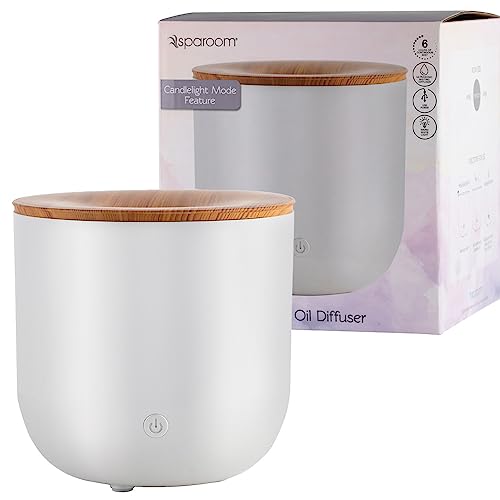 Sparoom Vela Essential Oil Diffuser, 150 Ml With 3 Light Modes And Usb Adapter (White Pearlized) #TOP21