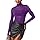 AISEW Womens Mesh Sheer Long Sleeve Glitter Tops Sexy See Through Sparkly Shirts Turtleneck Layering Top Shirt (Purple, 7032S)