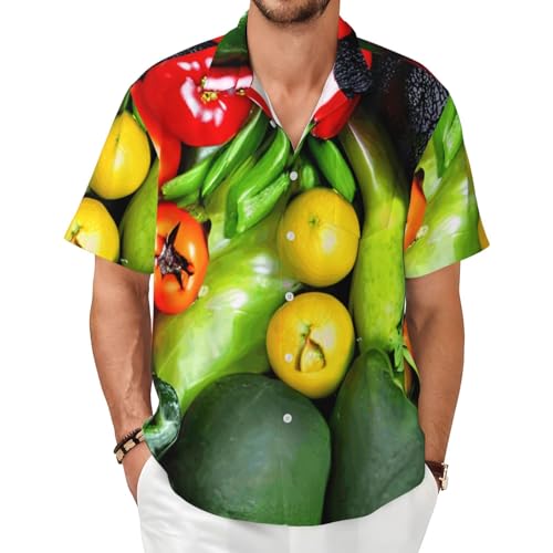 Chemise homme fruits et légumes frais manches courtes anti-chaleur