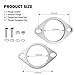 2-Bolt 2.25 Inch Exhaust Flange Repair Kit,Stainless Steel Exhaust System Kit with Exhaust Gasket & Exhaust Bolts,Exhaust Pipe Flange Gasket for Automotive Replacement Exhaust Flanges (2.25