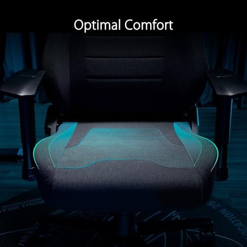 ROG AETHON FABRIC Sedia Gaming Ergonomica, Struttura in Acciaio, Supporto Lombare Integrato, Braccioli 2D Imbottiti, Rivestimento in Tessuto e Cuscini in Schiuma, Peso Massimo 136kg, Grigia - Sedia gaming - Immagine 2