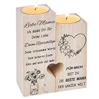 Muttertagsgeschenk,Personalisierte Kerzenhalter Muttertagsgeschenke für Mama Oma Frauen, Mama Geschenk zum Muttertag Weihnachten Geburtstag