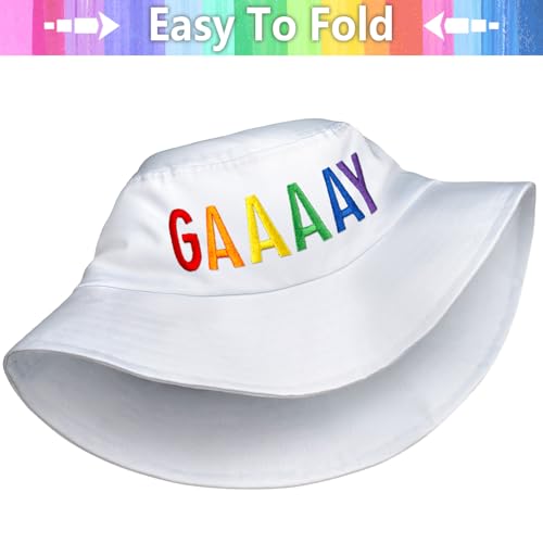 Image of Gay Pride Trucker Hat for Men and Women Rainbow LGBT Embroidered Adjustable Washable Baseball Cap Accessories Gifts