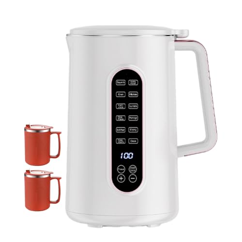 LYFDPN Fabricante automático de Leche de nueces y Leche Vegetal | Calentador de Caldera de Agua con Pantalla LED | Máquina rompemuros de bajo Ruido