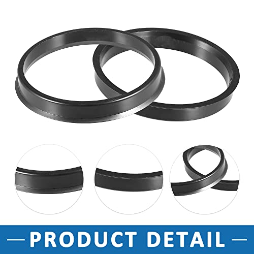 A ABSOPRO 72.6 bis 66.1mm Radnabe Zentrisch Ringe Kunststoff Schwarz (Satz von 4)