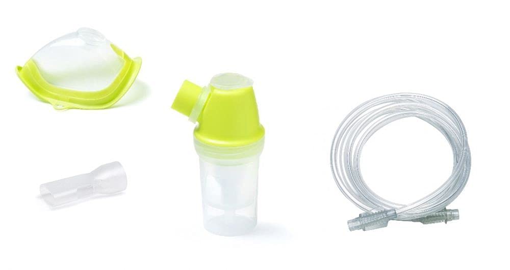 Universal Vernebelungsset mit großer Maske und Mundstück FLAEM RF6- : Erwachsenenmaske