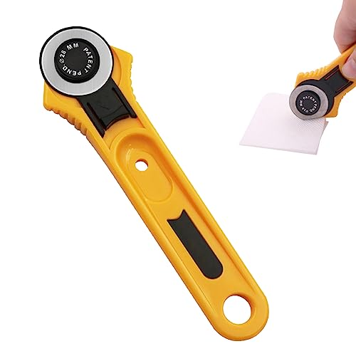 Rollenschneider, Schneidroller, Rollmesser, Rollschneider Set, Stoffschneider Rollschneider Stoff, Papier, Rotary Cutter, Stoff Rollschneider Set, Schneidroller, Rollmesser 28mm, 1 Stück