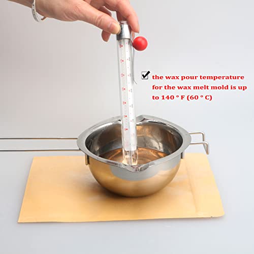 Milivixay 50 Packs 8 Cavity Cubes Clamshells- Wax Melt Containers For Tarts- Clear Empty Plastic Wax Melt Molds. #TOP4