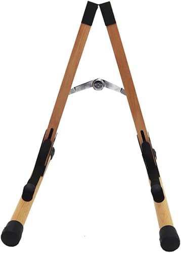 Miniatura 7 de Hidear Soporte de guitarra de madera maciza - Guitarra eléctrica, bajo eléctrico, accesorios de guitarra, soporte de guitarra plegable