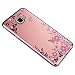 Produktbild ZCRO (Nicht Für S9) Handyhülle für Samsung Galaxy S9 Plus, Hülle Silikon Transparent Schutzhülle Case Silikonhülle Weich Glitzer Bling Glitter Diamant Dünn Cover für Galaxy S9 Plus (Rose Gold,Rosa)