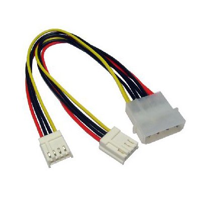 Cable-Tex Molex to 2 x Floppy Drive FDD Power Splitter Cable