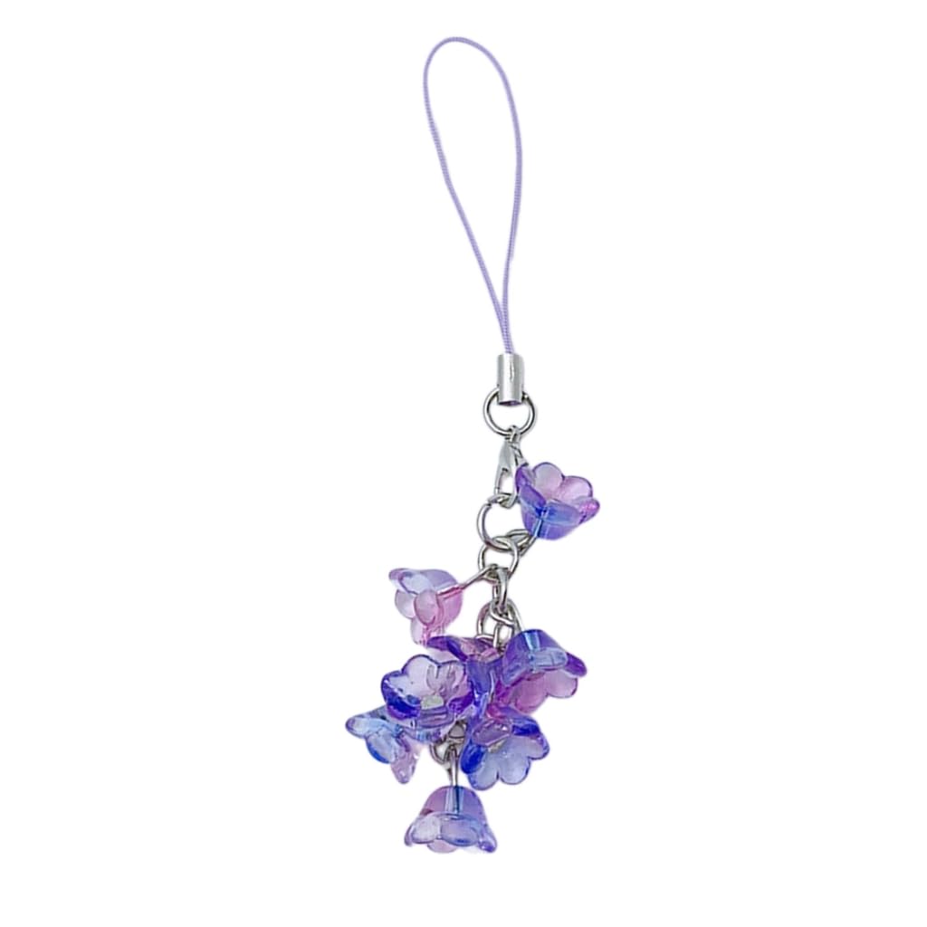 Asukohu Key Chain Flower Phone Charm Phone Pendant Stylish Accessory Lilys of the Valley Phone Chain for Women and Girls