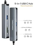 Hub USB C, koncentrator HDMI, koncentrator USB CableCreation USB, 2 USB 3.0, 1 adapter HDMI 4K, czytnik kart SD/Micro SD, stacja dokująca do MacBook Pro/Air/M1 do iPad Pro/Surface/XPS/Pixelbook,