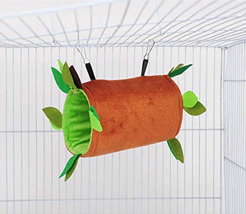 Hamster hangmat kleine dieren jungle hangend warm bed huis kooi nest accessoires bospatroon kooi speelgoed blad hangen tunnel en schommel voor Sugar Glider eekhoorntjes hamster spelen (5 stuks) - Image 4