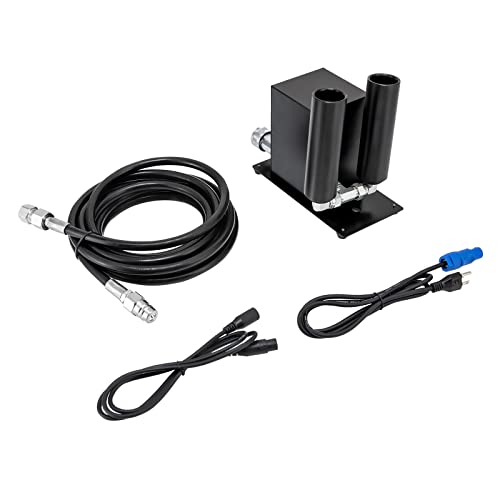Máquina de chorro de CO2 con LED y doble canal de pulverización, máquina de humo con control DMX, ideal para bodas, Halloween, fiestas y escenarios, efecto de niebla, manguera de 19,68 pies, altura de pulverización de 16,4-19,68 pies, 150 W miniatura 4