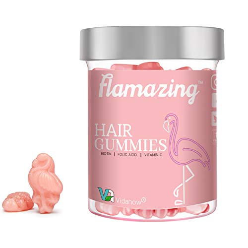 Flamazing Hair Vitamins Gummy Vitamins For Hair, Skin, Nails - Lab Tested Vegan Friendly Vitamins with Biotin, Vitamin D, Vitamin B-12, Folic Acid, Vitamin A - Berry Flavor (1 Month Supply 60 Gummies)