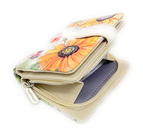 Shag Wear Sonnenblumen-Geldbörse für Damen, klein, beige, beige, Small, Modern