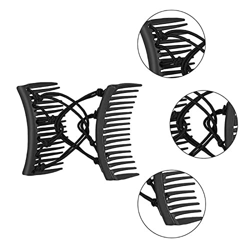 4 piezas clips de pelo elásticos ajustables para cabello grueso miniatura 5