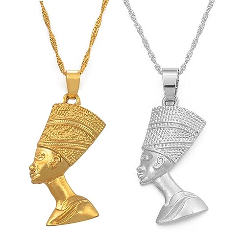 DELLEN Accesorios para hombre y mujer Collares colgantes egipcios para mujer Joyas Niñas Joyería Oro Color Joyería Africana Regalo de cumpleaños de Navidad aniversario
