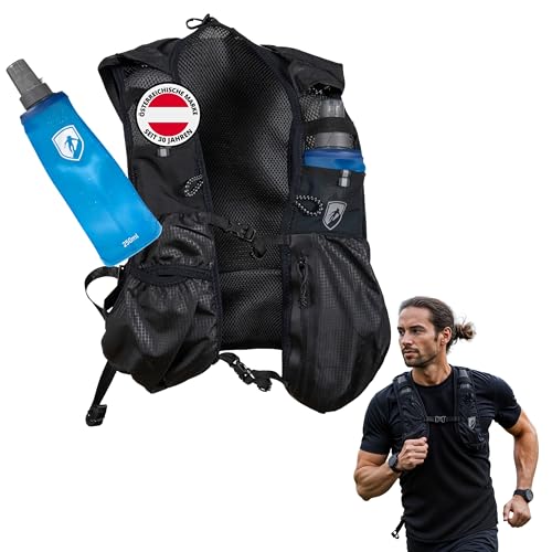 ALPIN LOACKER Trailrunning Weste Herren & Damen I Laufrucksack mit Trinkflasche 2X 250ml I Rucksack mit Trinksystem I ideal als Marathon Laufweste und Trinkrucksack