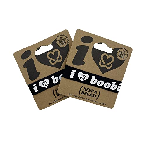 Keep A Breast - i love boobies! Bracelets Black/White 2-Pack2