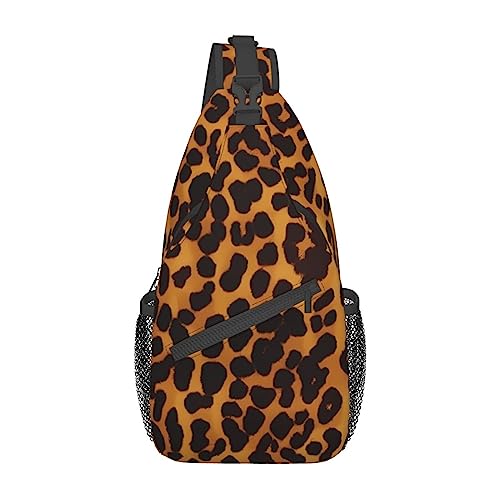 Sac à bandoulière cool léopard homme femme noir sac de voyage léger et compact