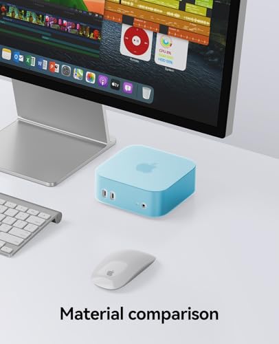 Image of ORICO Silicone Case for Apple Mac mini M4, Protective Cover, All-Round Protection Sleeve, Anti-Slip & Shockproof, Soft Matte Finish Shell, Lightweight, Durable & Heat-Resistant, Blue, TP24-2