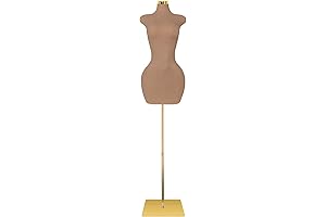 SHAREWIN Adjustable Female Mannequin Torso with Gold Base