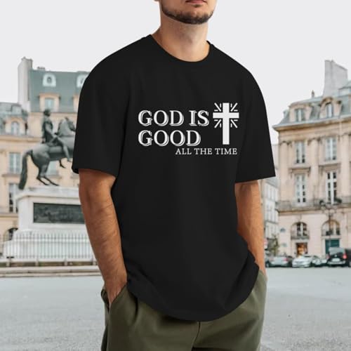 God is Good Shirt Christian Jesus Cross T Shirts for Men Religious Faith Inspirational Vintage Oversized Graphic Tees3
