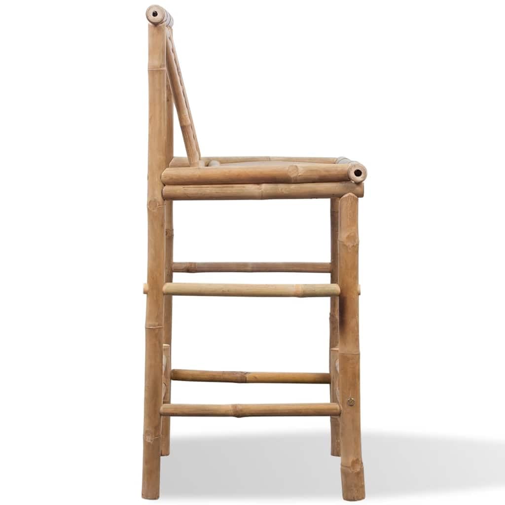 vidaXL Tabourets de Bar Lot de 2 Bambou