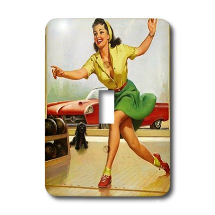 Interrupteur de bowling Elvgren Pinup 3dRose lsp_179566_1 décor vintage