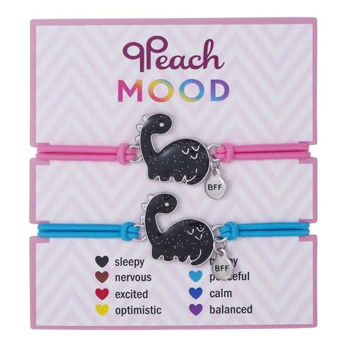 Image of Color Changing Couple Bracelet Cute Cat Animal Dinosaur Horse Temperature Sensing Mood Bracelet with Card Best Gift for Friends Birthday Christmas