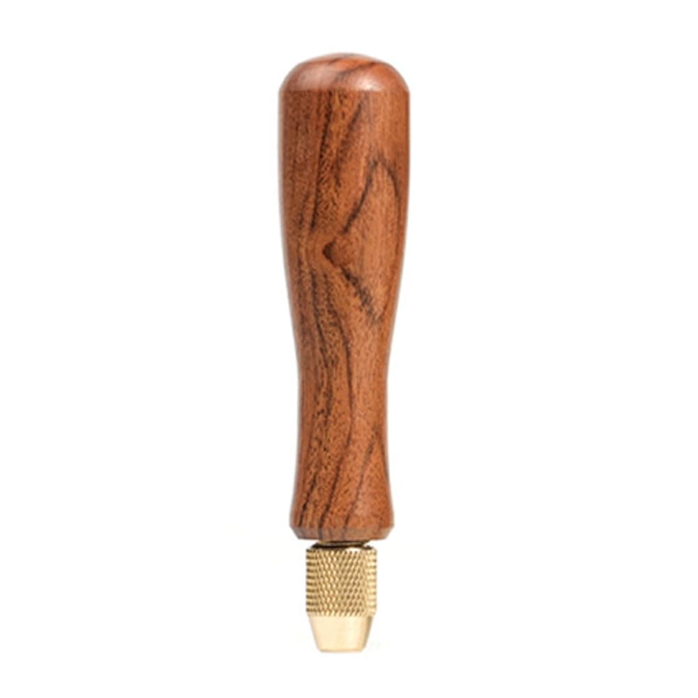 Sknrlko Wood File Handle Wooden Handles with Brass Collet Chuck for Small Files Spare Parts Accessories Parts DIY