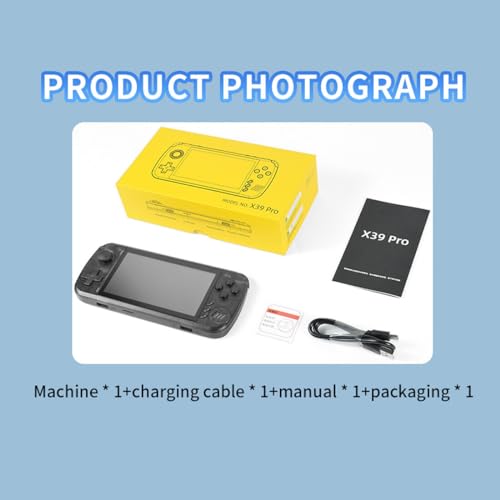 Console de jogos portátil KANBUN Powkiddy X39 PRO, consoles de jogos portáteis retrô 64G de 4,5 pole