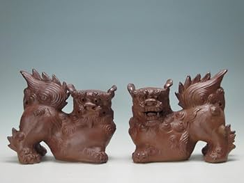 Amazon.co.jp: 金城敏徳 作 南蛮焼〆ハイシーサー（大）1対