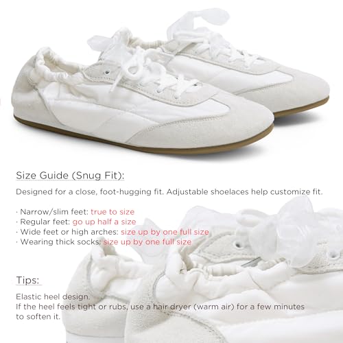 Image of iiimmu Ballet Flats Sneakers for Women Casual Walking Shoes